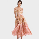 Valentina - Coral Floral Dress