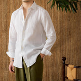 Camisa de Linho de Manga Longa - Modelo Cannes