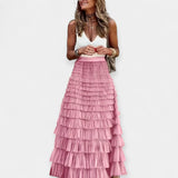 Saia Boho com Detalhes em Cetim