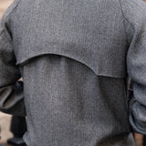 Casaco Harrington de Lã com Estampa Herringbone