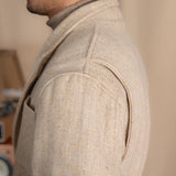 Blazer Eton em Lã Tweed com Estampa Herringbone
