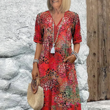 Lia - Vestido Midi Sofisticado para Mulheres