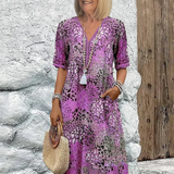 Lia - Vestido Midi Sofisticado para Mulheres