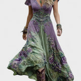 Serena - Vestido Maxi Floral Curto