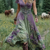 Serena - Vestido Maxi Floral Curto