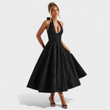Efi - Vestido Midi em Tecido Texturizado