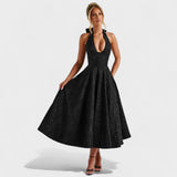 Efi - Vestido Midi em Tecido Texturizado