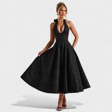 Efi - Vestido Midi em Tecido Texturizado