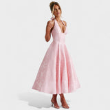 Efi - Vestido Midi em Tecido Texturizado