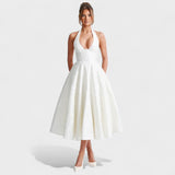Efi - Vestido Midi em Tecido Texturizado