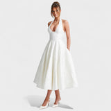 Efi - Vestido Midi em Tecido Texturizado