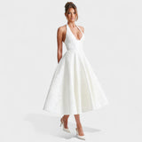 Efi - Vestido Midi em Tecido Texturizado