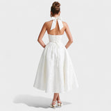 Efi - Vestido Midi em Tecido Texturizado