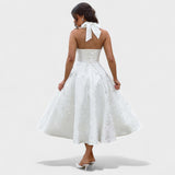 Efi - Vestido Midi em Tecido Texturizado