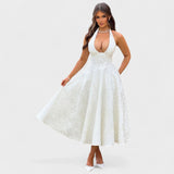 Efi - Vestido Midi em Tecido Texturizado