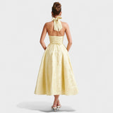 Efi - Vestido Midi em Tecido Texturizado
