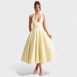 Efi - Vestido Midi em Tecido Texturizado
