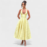 Efi - Vestido Midi em Tecido Texturizado