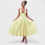 Efi - Vestido Midi em Tecido Texturizado