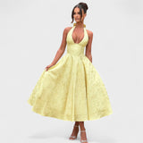 Efi - Vestido Midi em Tecido Texturizado
