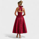 Efi - Vestido Midi em Tecido Texturizado