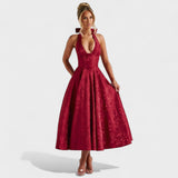 Efi - Vestido Midi em Tecido Texturizado