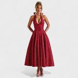 Efi - Vestido Midi em Tecido Texturizado