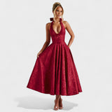 Efi - Vestido Midi em Tecido Texturizado