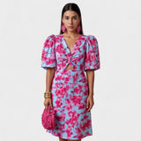 Lília - Vestido Tropical en Llamas