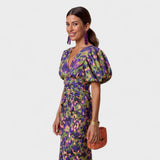 Lília - Vestido Tropical en Llamas
