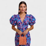 Lília - Vestido Tropical en Llamas