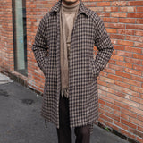 Casaco de lã Houndstooth 'Edinburgh' com cinto incluído