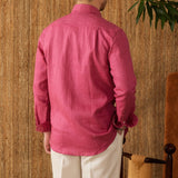 Camisa de Linho de Manga Longa - Modelo Cannes