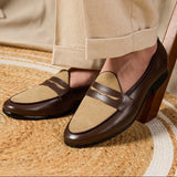 Cuir Mocassins Belges 'Cigar'