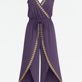Lorena - Vestido Sofisticado com Detalhes Dourados