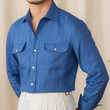 Camisa de Linho Toscana de Manga Longa