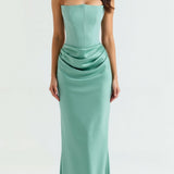Esmeralda - Vestido Longo com Sutiã Embutido