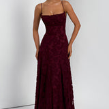 Francisca - Vestido Longo com Detalhes de Cintura de Corset