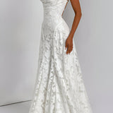 Francisca - Vestido Longo com Detalhes de Cintura de Corset