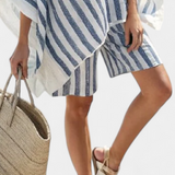 Salomé - Conjunto Listrado: Top e Shorts