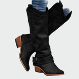 Botas de cowboy vintage em couro