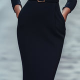 Iara - Vestido Preto com Ajuste Elegante