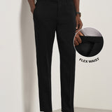 Calças Negras Slim Fit com Cintura Ajustável