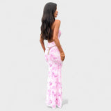 Mara - Vestido Rosa com Estampa Floral