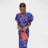 Lília - Vestido Tropical en Llamas