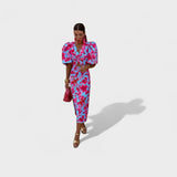 Lília - Vestido Tropical en Llamas