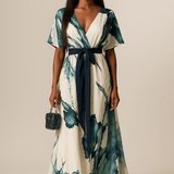 Vanessa - Vestido Longo com Estampa Aquarela