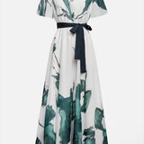 Vanessa - Vestido Longo com Estampa Aquarela