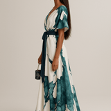 Vanessa - Vestido Longo com Estampa Aquarela