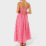 Isabel - Vestido Longo com Estampa Listrada